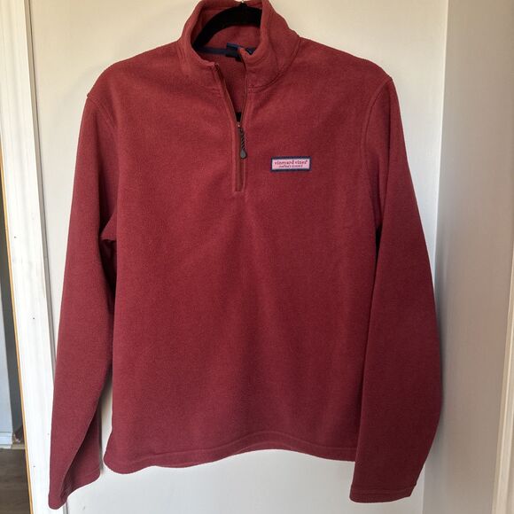 Vineyard Vines Martha’s Vineyard 1/4 Zip Fleece. Small. Wine Color. Women’s - Picture 1 of 6